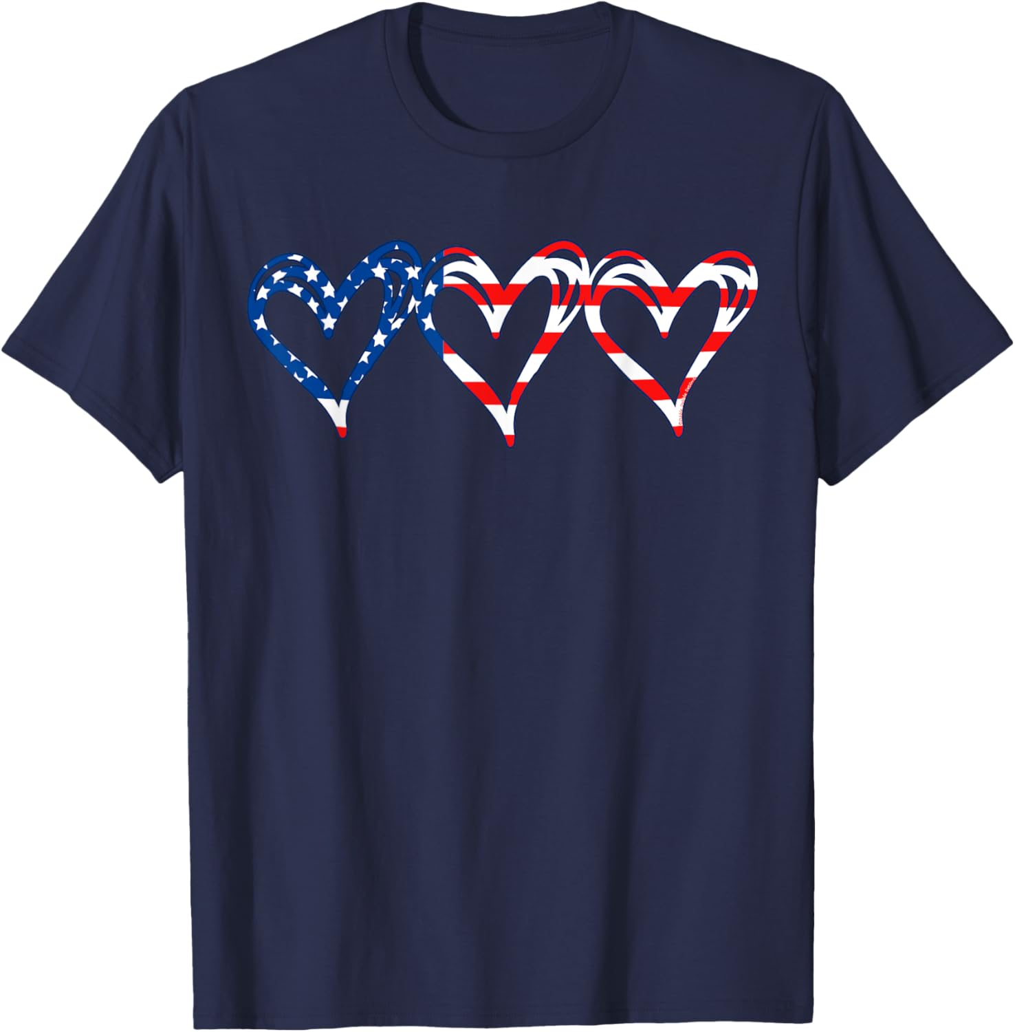 Usa Flag Patriotic American Hearts Armed Forces 4Th Of July