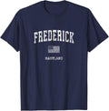Frederick Maryland Md T Shirt Vintage American Flag Tee