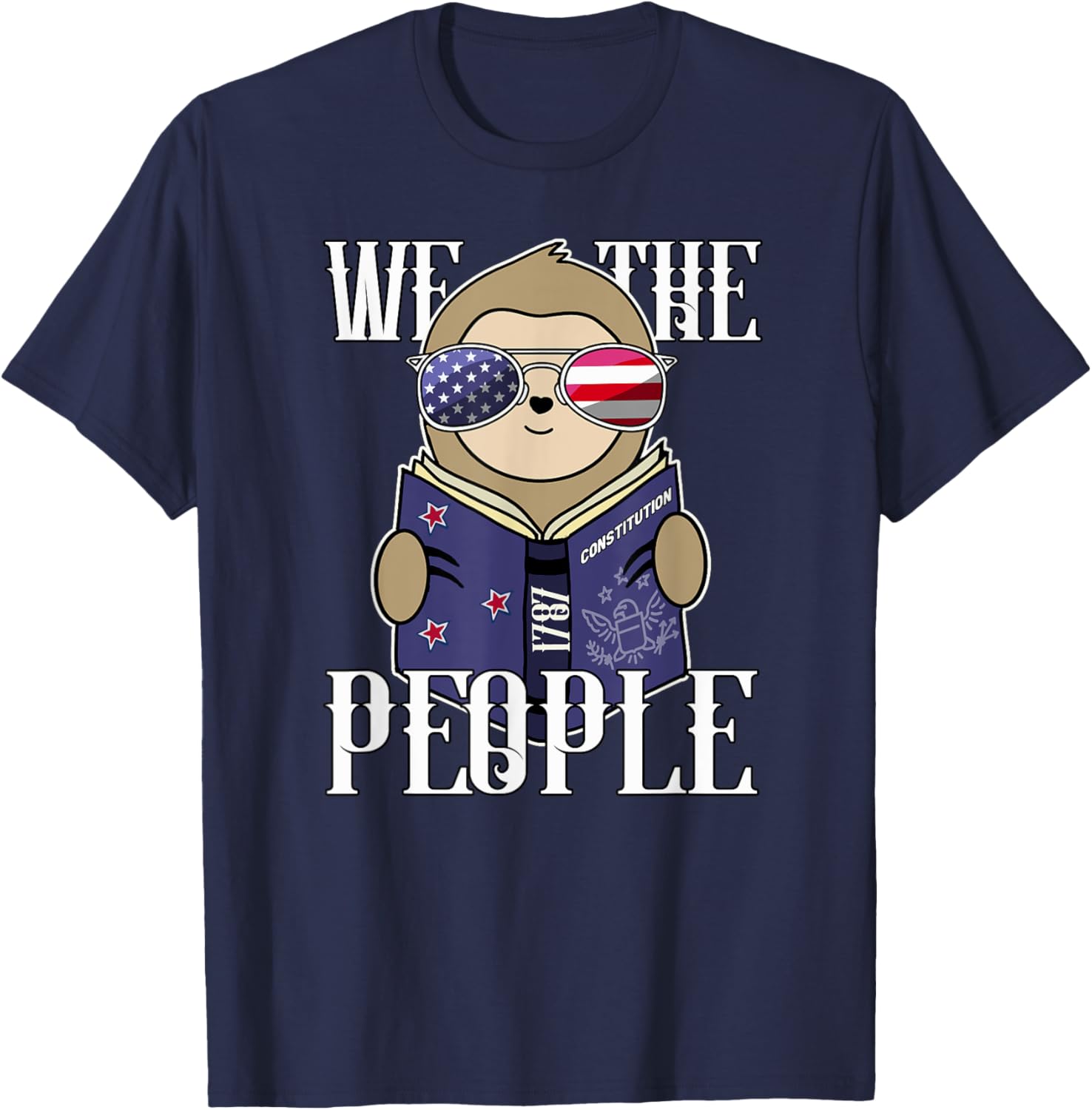 Usa Patriotic Sloth Cute 4Th Of July Constitution Sloth