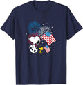 Peanuts Snoopy Woodstock American Flags Fireworks