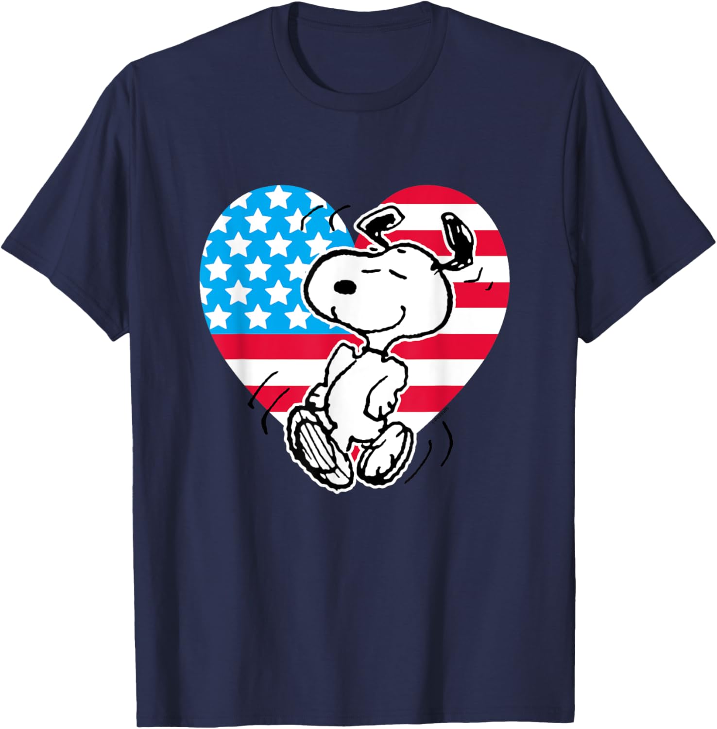 Peanuts Snoopy Usa Flag Heart