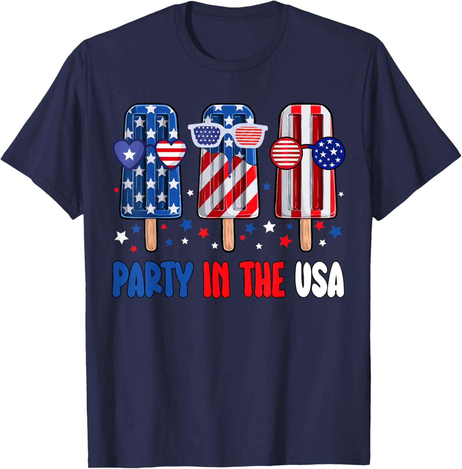 Party In The Usa Shirt Popsicle Usa Flag Kids Girls Boys