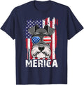 Merica 4Th Of July Mini Schnauzer Shirt Usa Flag Dog Mom Dad