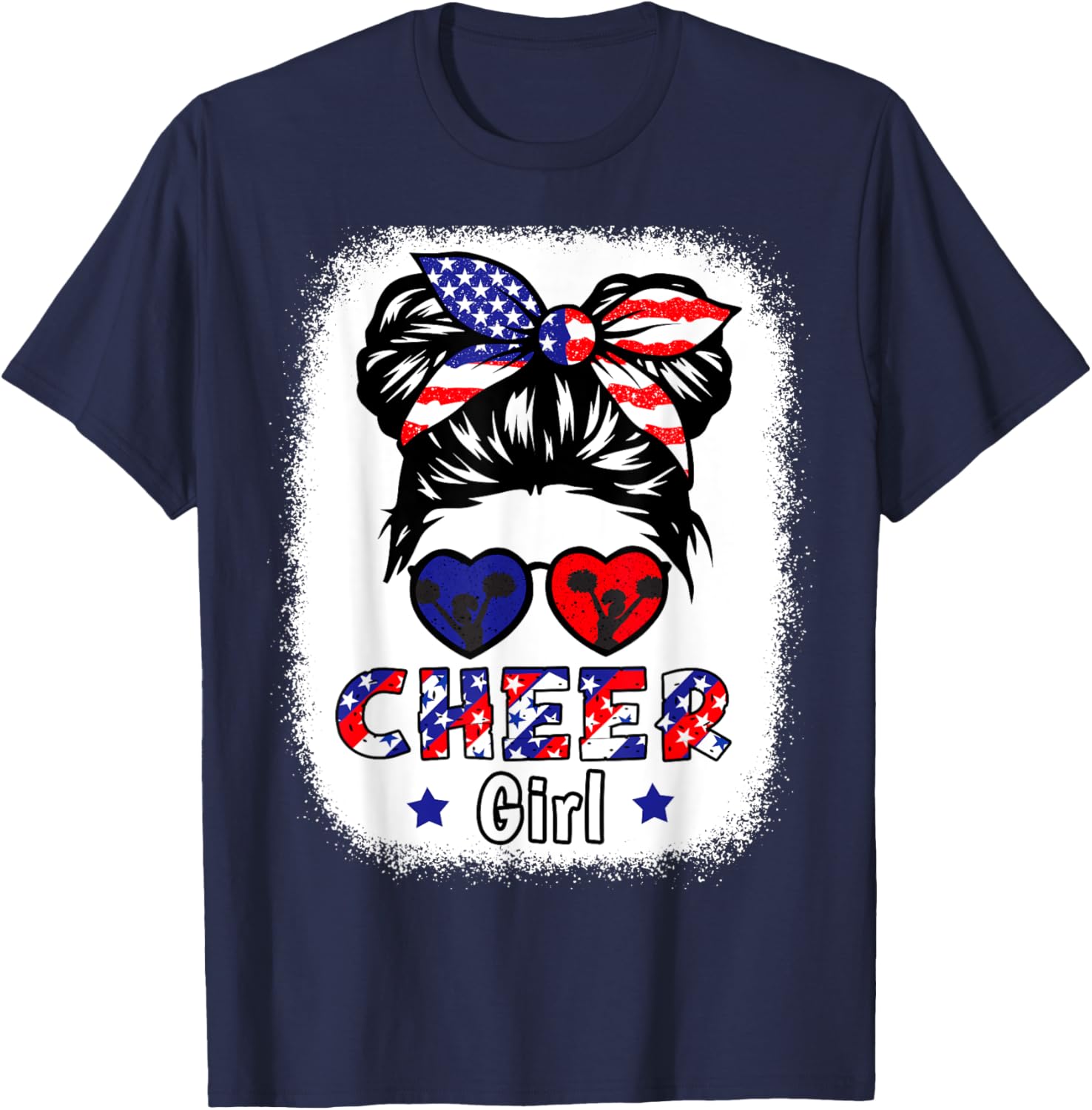 Cheer Girl American Flag Cheerleader 4Th July Teen Patriotic