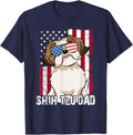Dog Dad Father Day Gift Shih Tzu Usa Flag Patriotic 4Th July