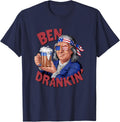 Usa Independence Day Patriotic 2024 Election Funny 4Th Of July Us President Party Franklin Ben Drankin T Shirt Small Blue