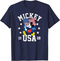Mickey Mouse Waving Flag Usa With Stars
