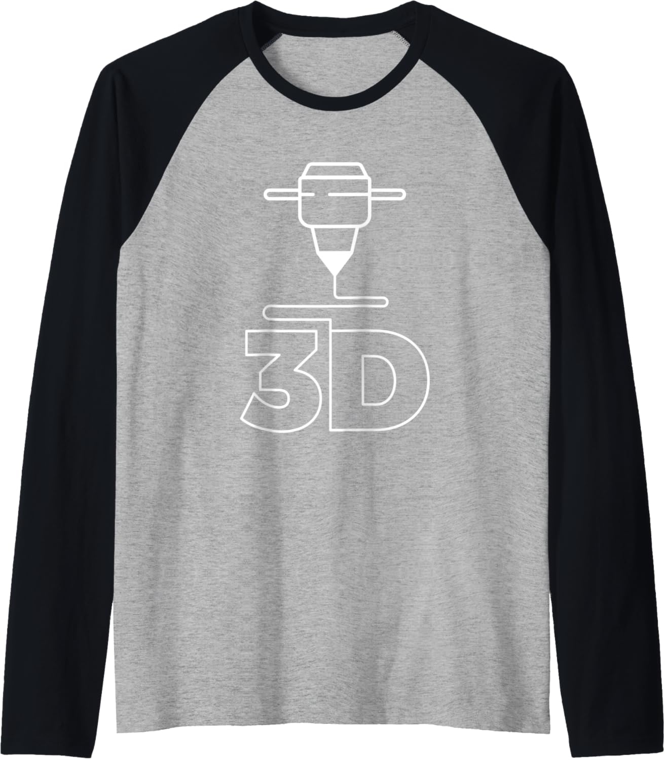 3D Printing Filament Printer Nozzle Raglan Baseball Tee