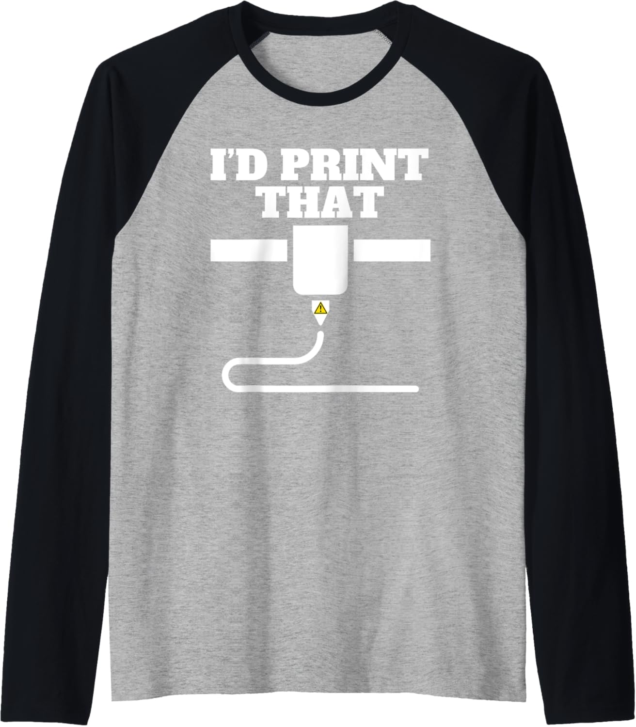 3D Printing Men Women 3D Printer Lovers Print Geeks Raglan Baseball Tee