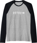 3D Printer Nozzle Heartbeat Funny 3D Cnc Machinist Raglan Baseball Tee