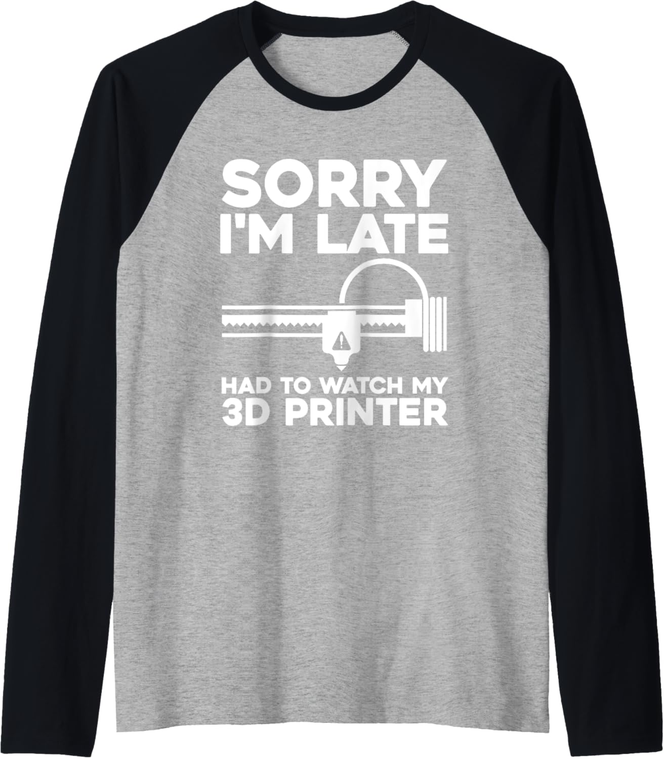 3D Printing Design Men Women 3D Print 3D Printer Lover Raglan Baseball