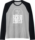 3D Printing Men Women 3D Printer Machine Print Geek Raglan Baseball Tee