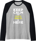 Keep Calm Cloth Printer Is Here Raglan Baseball Tee