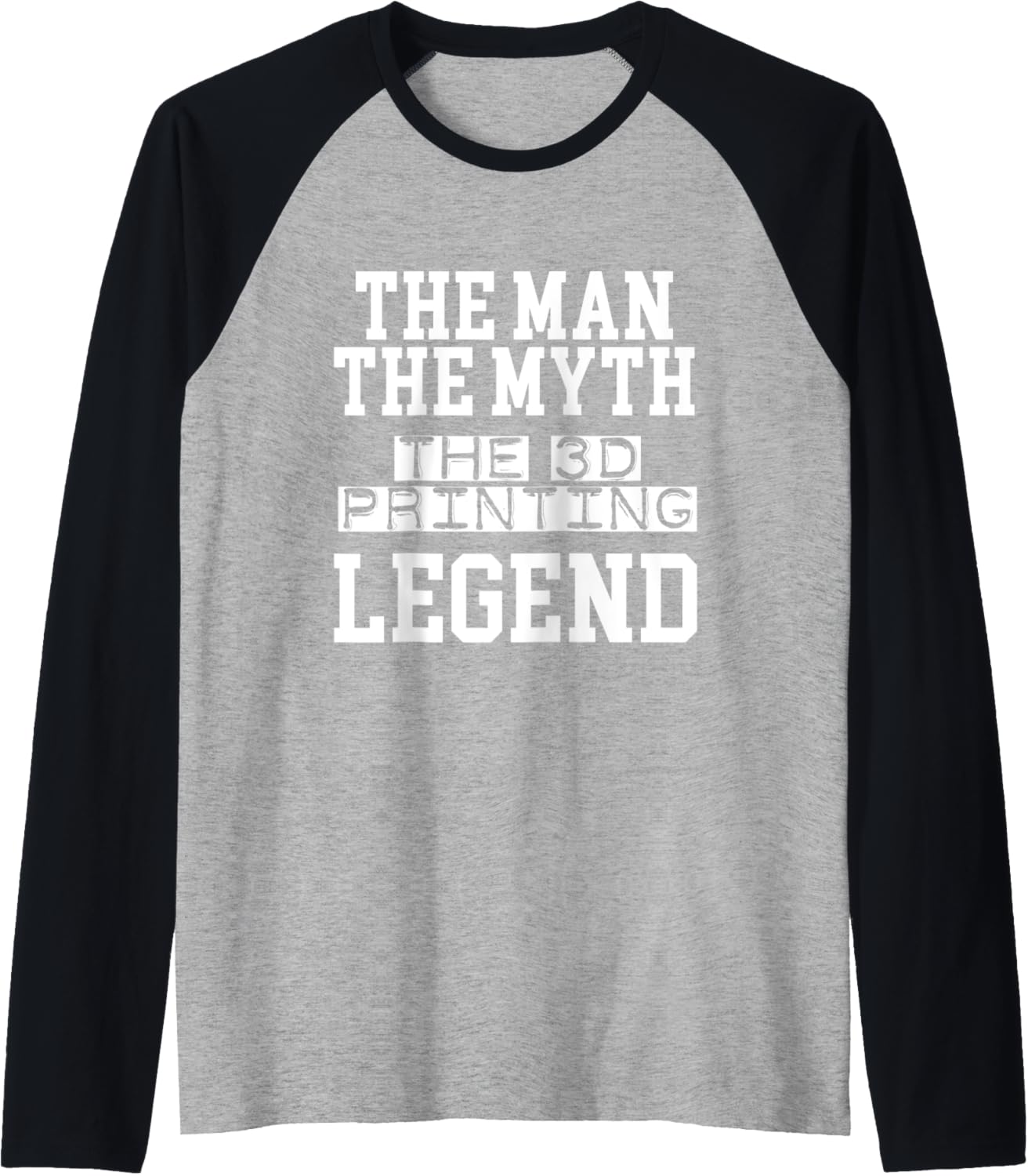 Print 3D Printing Funny 3D Printer Joke Enthusiasts Raglan Baseball Tee