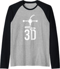 3D Printer Nozzle Design Cool 3D Printing Machine Geek Raglan Baseball Tee