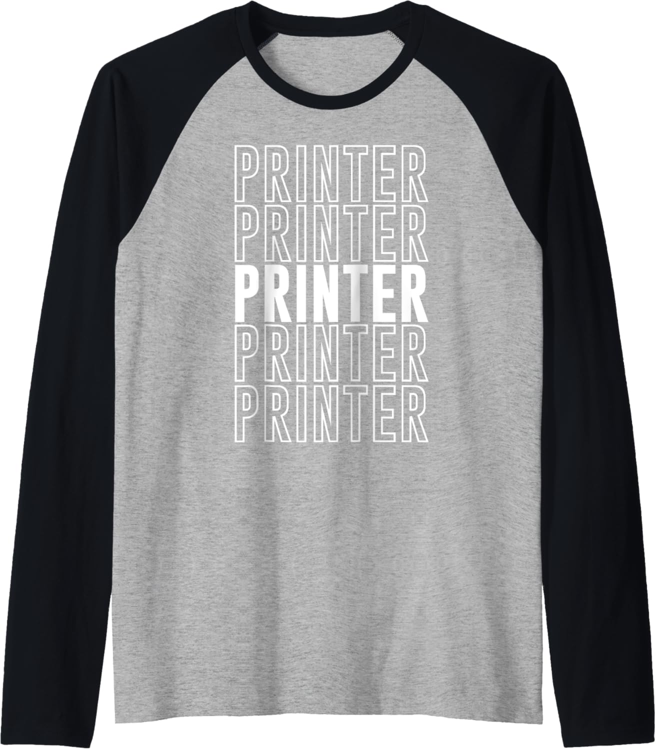 Printer Raglan Baseball Tee