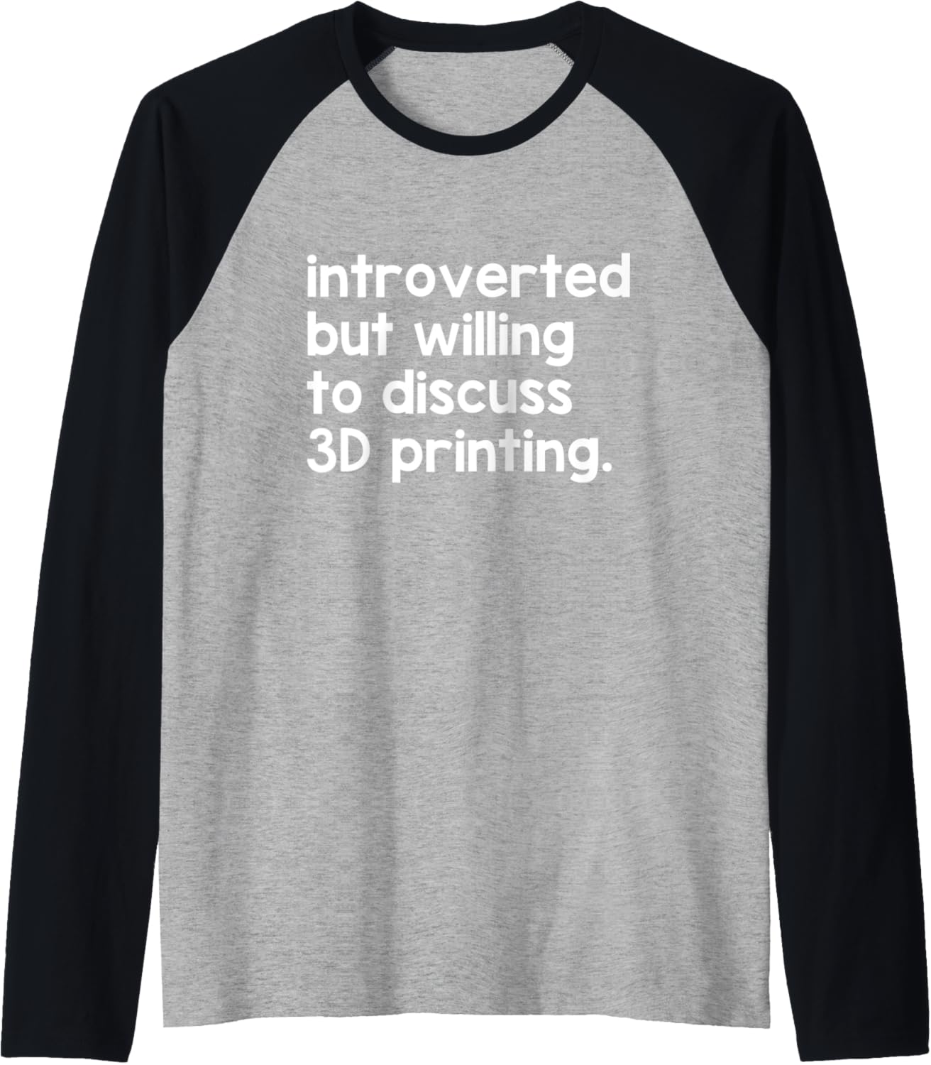 Cool Print 3D Printing Funny 3D Printer Enthusiasts Raglan Baseball Tee