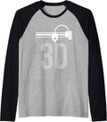 Funny 3D Printer Design Men Women 3D Printing Lover Raglan Baseball Tee