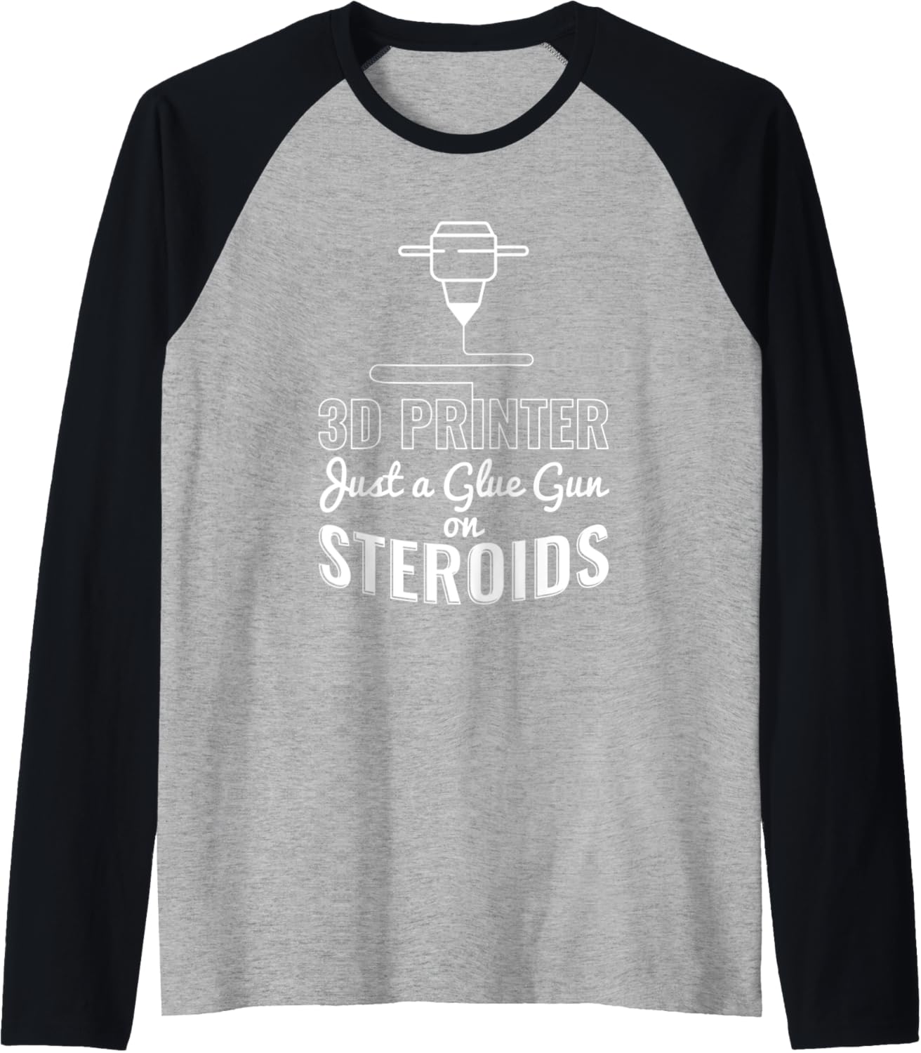 3D Printer Just A Glue Gun On Steroids 3D Printing Raglan Baseball
