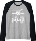 Funny 3D Print Printer Geeks Filament Printing Machine Lover Raglan Baseball Tee