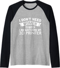 3D Printer Funny 3D Print Technology Raglan Baseball Tee