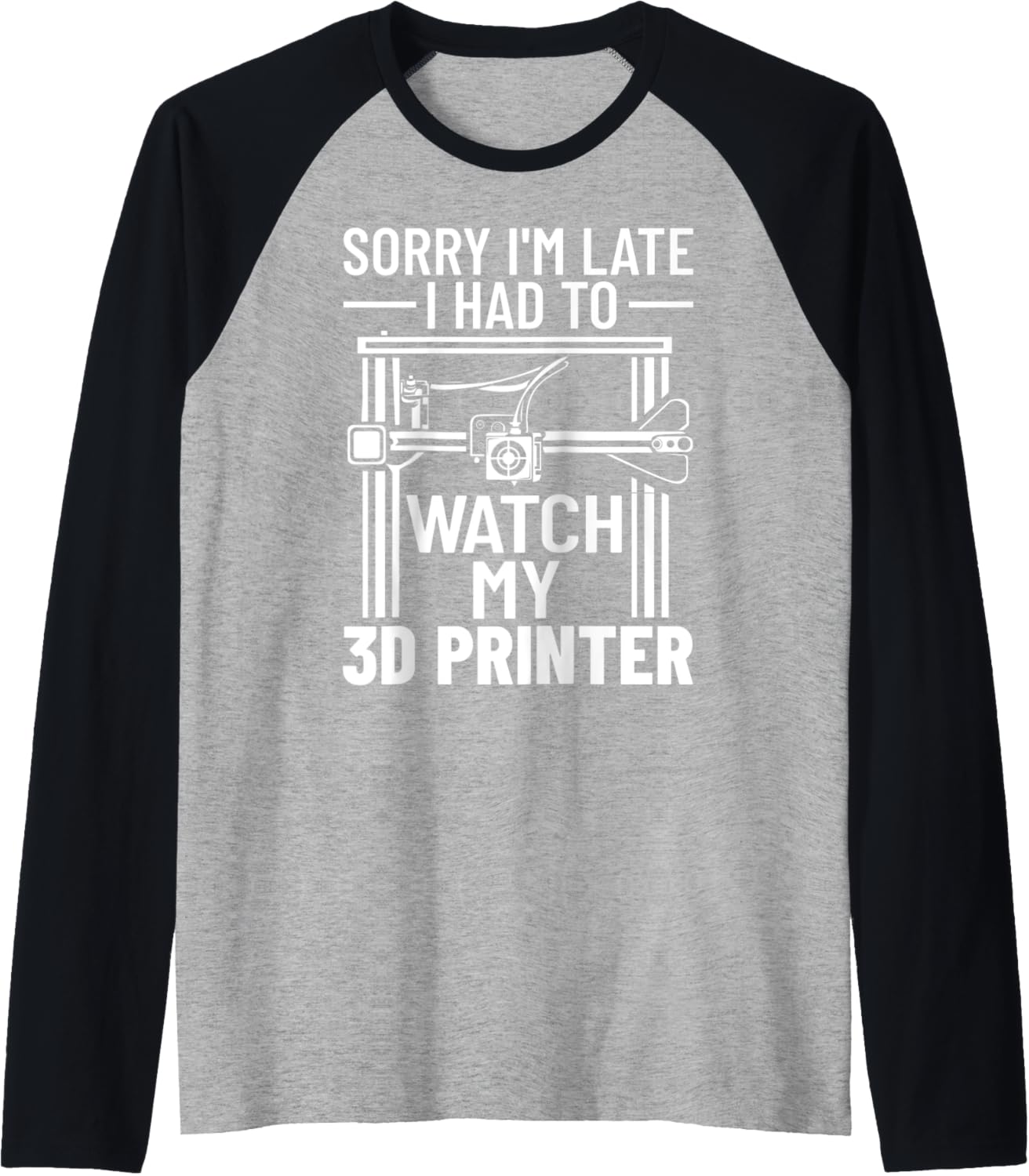 3D Printer Accessories Additive Manufacturer Printing Maker Raglan Baseball Tee