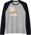 Wife Mom Printer Legend Funny Occupation Office Womens Raglan Baseball Tee