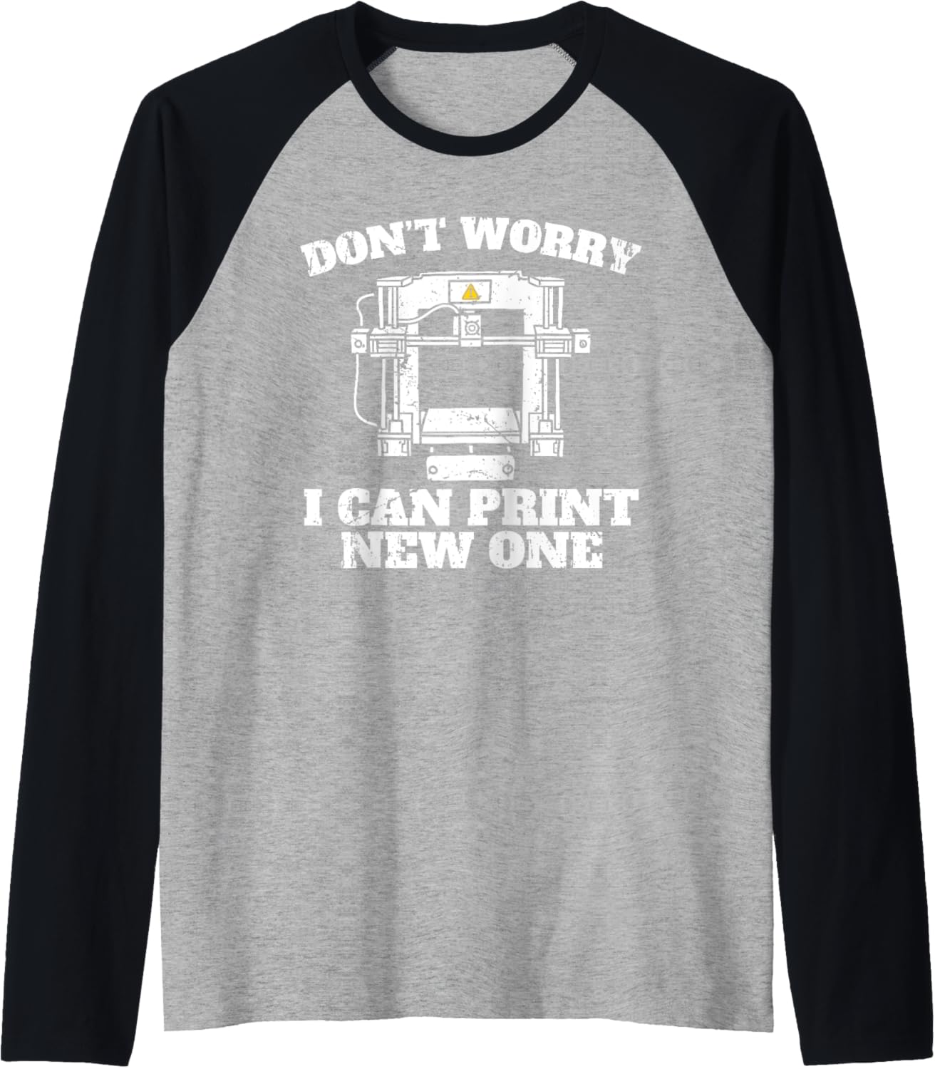 Funny 3D Printing Men Women Printing Machine 3D Printer Raglan Baseball Tee