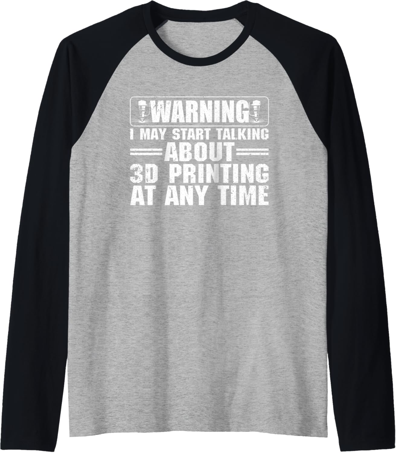 Funny 3D Printer Art Men Women 3D Printing Worker Lover Raglan Baseball