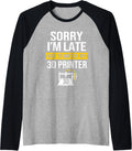 3D Printing Humor Hobbyist Funny 3D Printer Lovers Raglan Baseball Tee