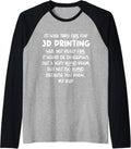 Retro Printer 3D Printing Funny 3D Printer Enthusiasts Raglan Baseball Tee