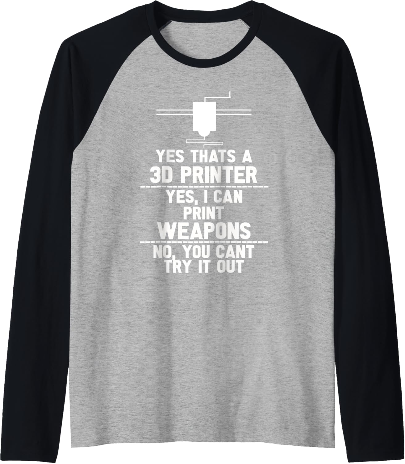 3D Printer T Shirts Men Raglan Baseball Tee