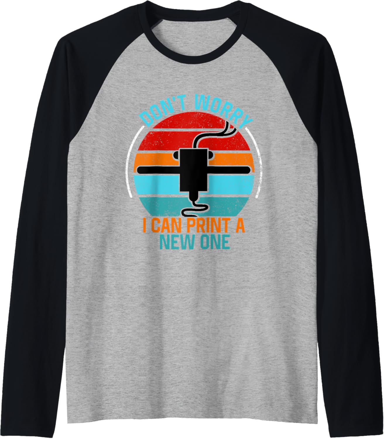 3D Printer Tee Idea Geeks 3D Printing Men Women Raglan Baseball Tee