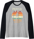 Printer By Day Witch By Night Halloween Raglan Baseball Tee