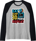 3D Printer 3D Print Model Printing Raglan Baseball Tee