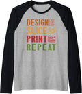 3D Printer Design Slice Print Repair Repeat Funny 3 D Print Raglan