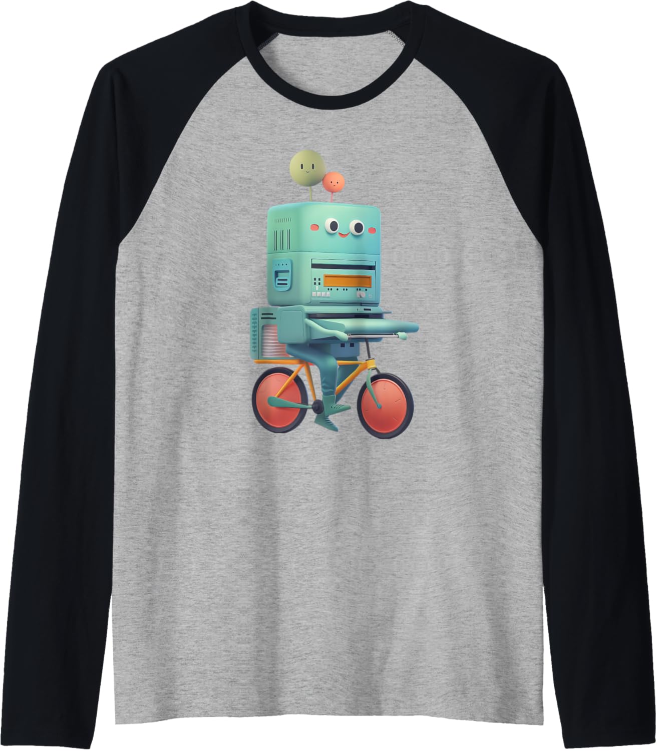 Printer Cycling Raglan Baseball Tee