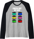Funny 3D Printing Designs Men Women Abs Printer Filament Raglan Baseball Tee