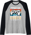 Printer By Day Gamer By Night Video Gaming Fans Retro Raglan Baseball