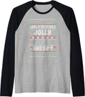 Funny Printer Ugly Christmas Design Xmas Themed Raglan Baseball Tee