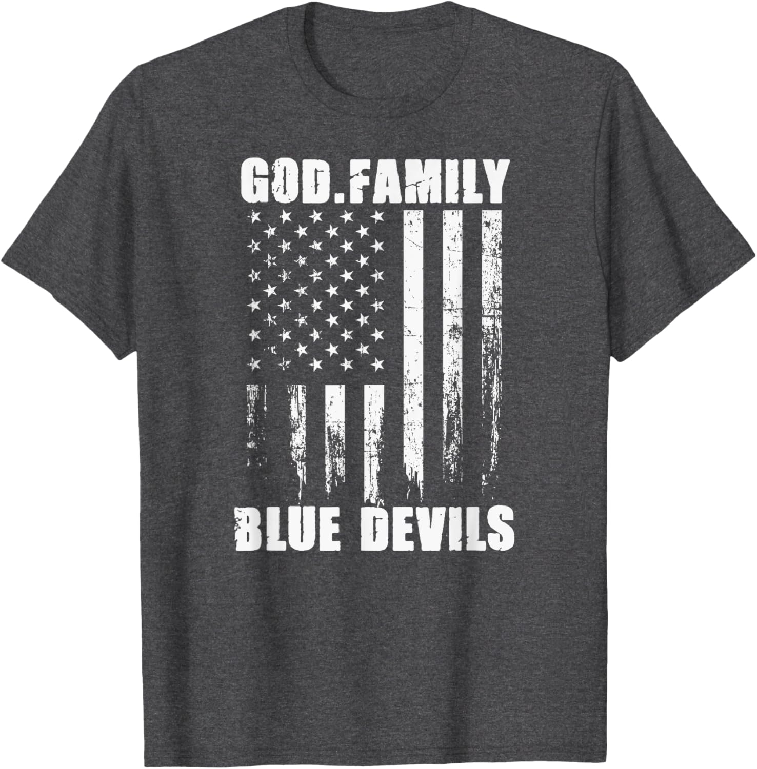 Zanesville Blue Devils God Family Vintage Usa Flag