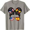 Half American Half Spanish Girl Usa Spain Flag Patriot