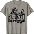 Jesus Christ Printing A Figure Of A Praying Kid 3D Printer
