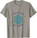 Knit Fast Die Warm T-Shirt - Knitting Yarn Tee