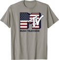Mtv Logo American Flag Graphic T Shirt