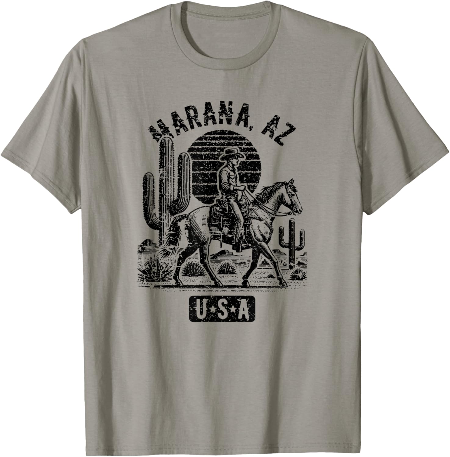 Marana Arizona Usa Cowboy Horse Vintage Style Design