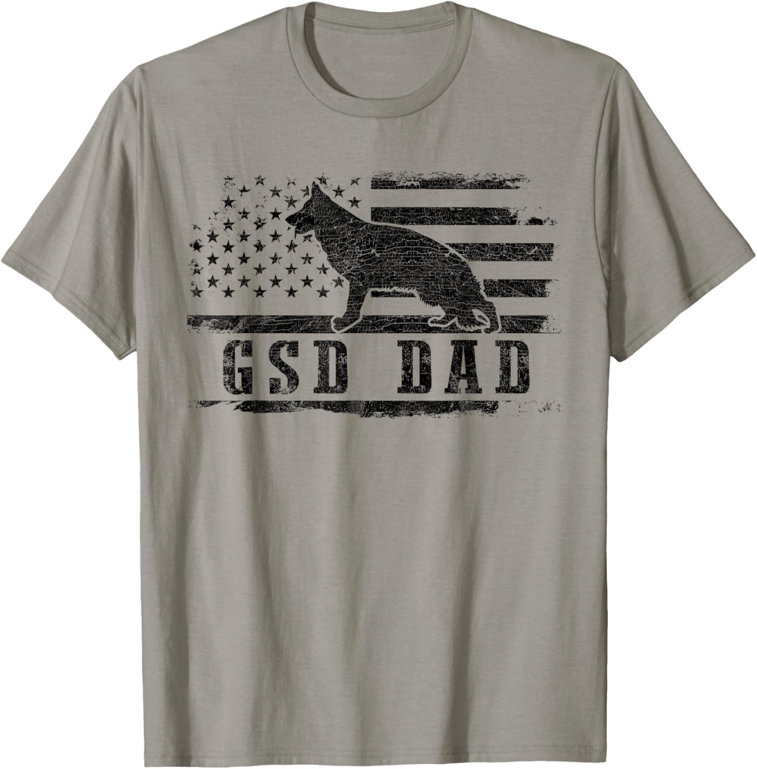 Gsd Dad Distressed American Flag German Shepherd Dog
