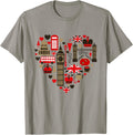 Vintage London I Love Travel Wanderlust Union Jack Shirt 91