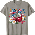 Patriotic Cherries 4Th Of July American Flag Red White Blue