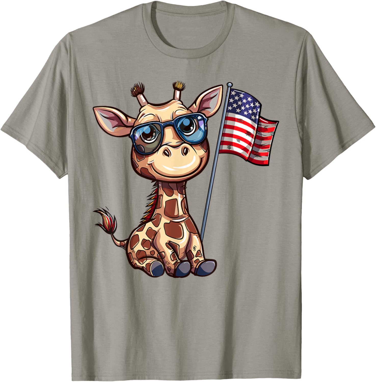 Giraffe Usa Flag Funny Giraffe Lovers 4Th Of July